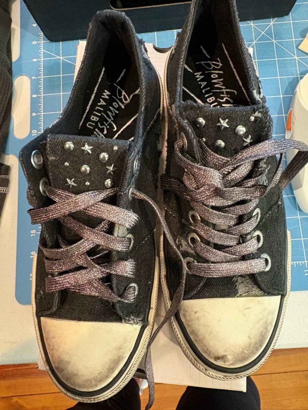 Blowfish Black Denim Low-Top Sneakers